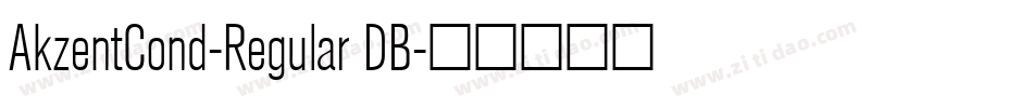 AkzentCond-Regular DB字体转换